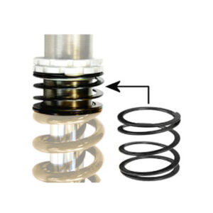 Take Up Spring shown placed in a coilover spring and shock assembly