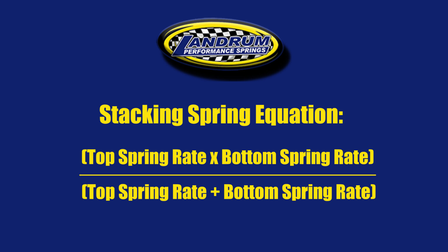 Stacking Spring Equation Landrum